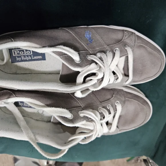 Polo by Ralph Lauren Gray Canvas Sneakers Size 13D - Picture 4 of 9